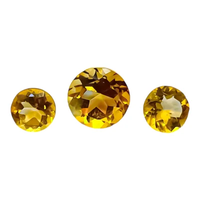 سیترین گرد با تراش round وزن 2.07ct