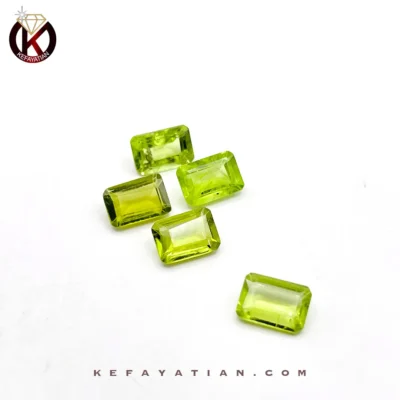 زبرجد تراش faceted step cut کد 54