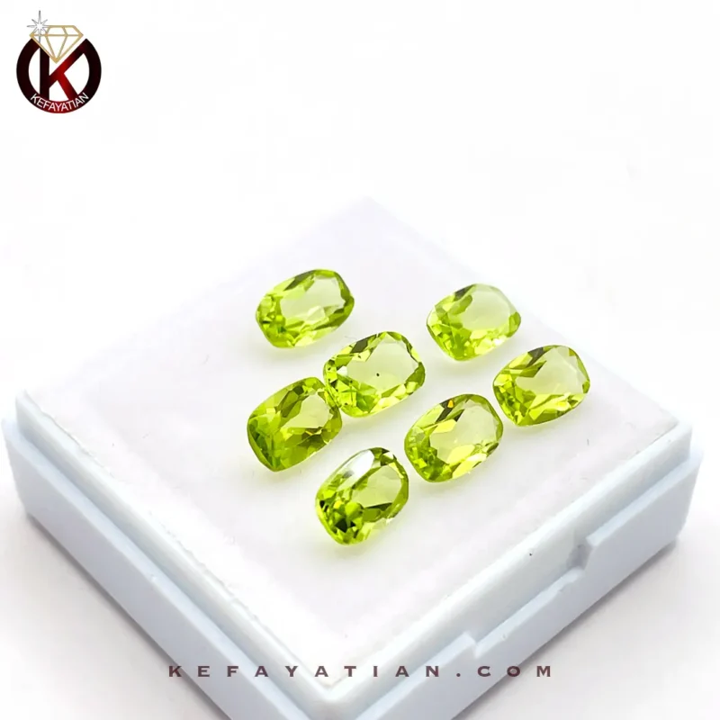 زبرجد تراش oval fancy faceted کد 56 کیفیت AA