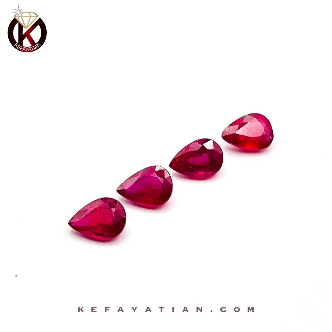 یاقوت سرخ اشک تراش Faceted کد 50