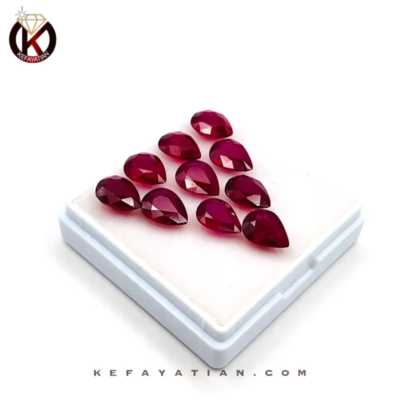 یاقوت سرخ اشک کد 56 تراش Faceted