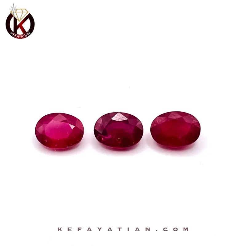 یاقوت سرخ بیضی تراش Faceted کد 64