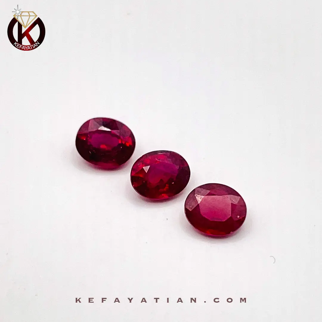 یاقوت سرخ بیضی تراش Faceted کد 65