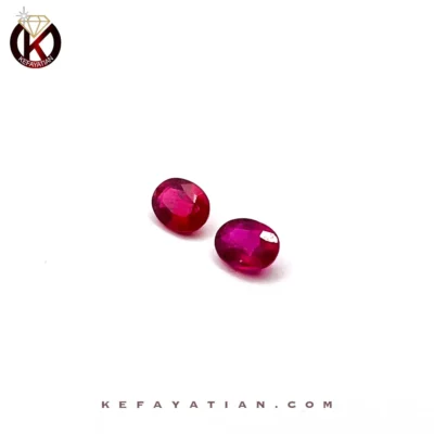 یاقوت سرخ بیضی تراش Faceted کد 66