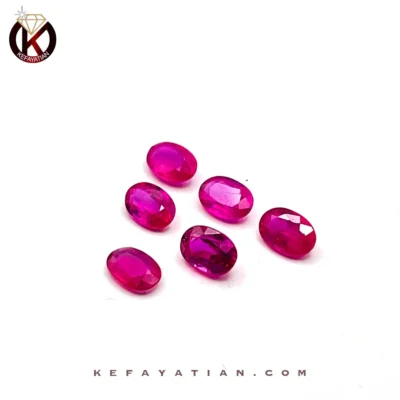 یاقوت سرخ بیضی تراش Faceted کد 67