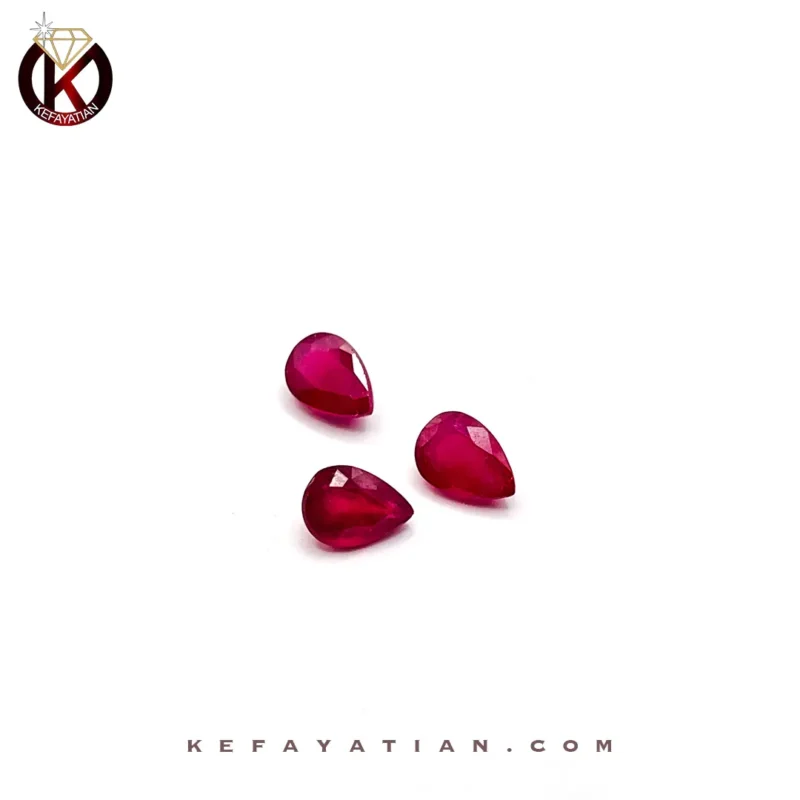 یاقوت سرخ اشک تراش Faceted کد 73