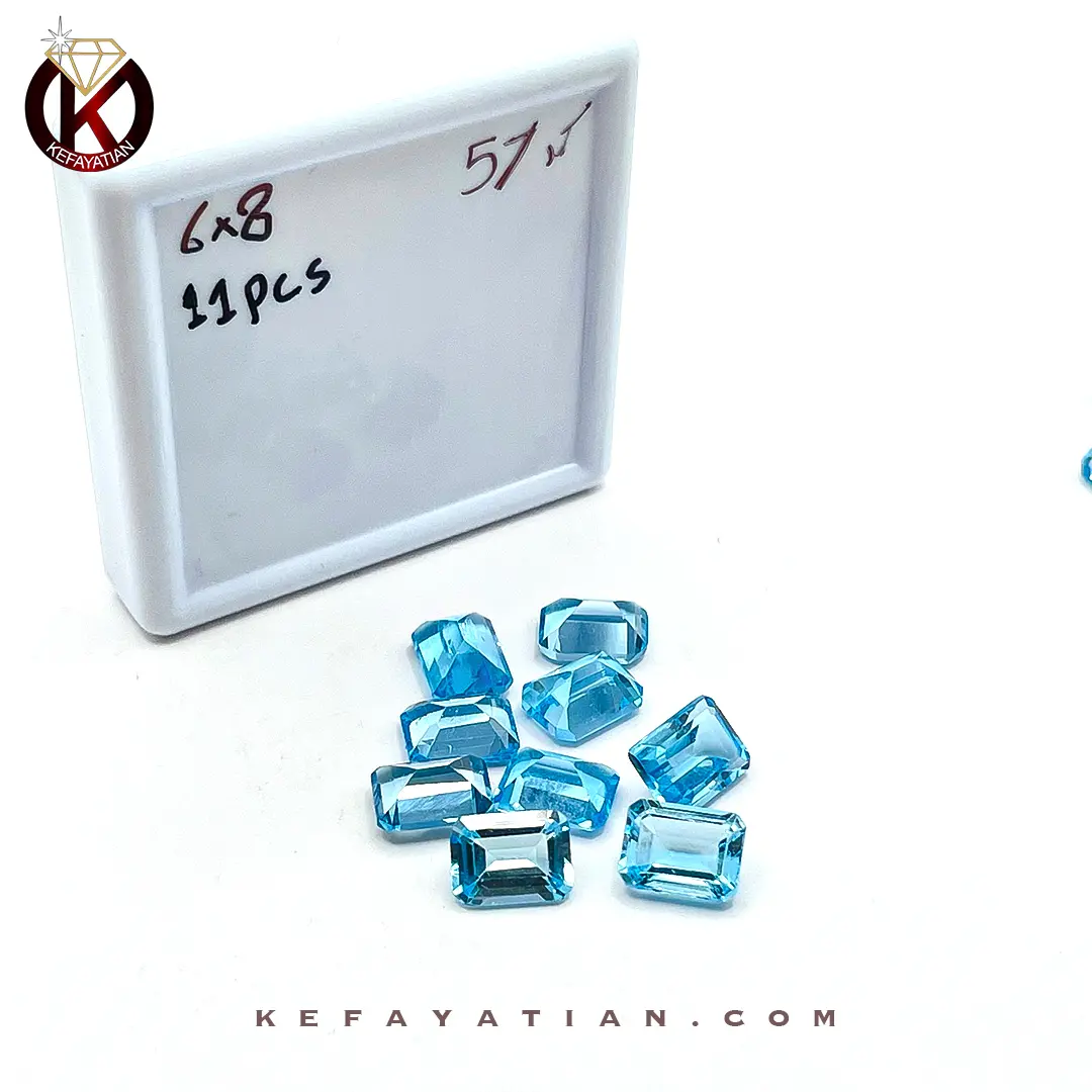 توپاژ کد 57 تراش مستطیل faceted