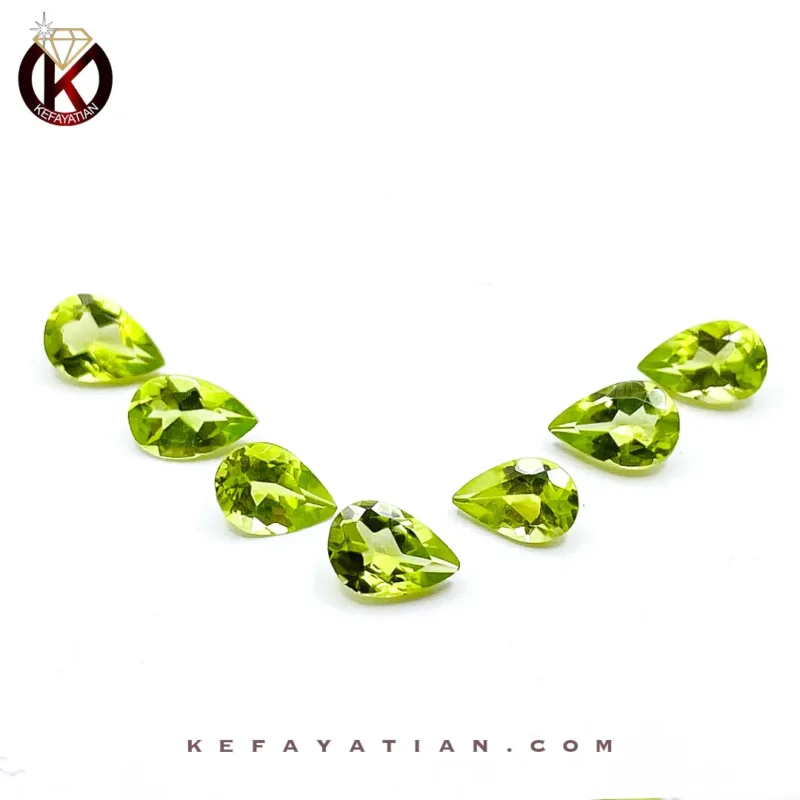 زبرجد تراش faceted pear کد 1