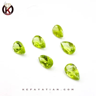 زبرجد تراش faceted pear کد 36