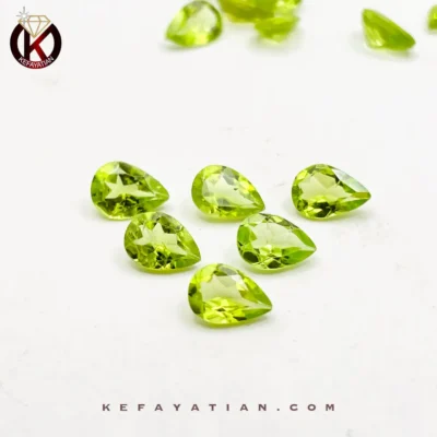 زبرجد تراش pear faceted کد 40