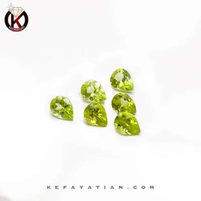 زبرجد تراش pear faceted کد 55