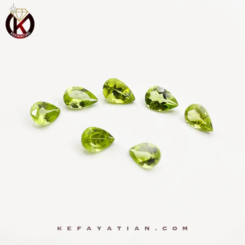 زبرجد تراش pear faceted کد 61