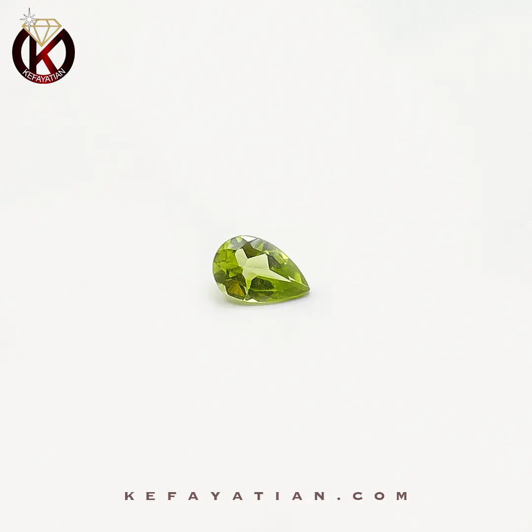 زبرجد تراش pear faceted کیفیت AAA