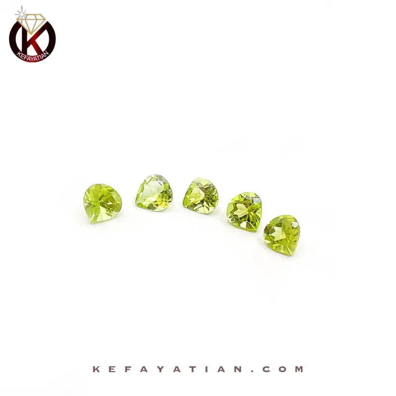 زبرجد تراش pear faceted کیفیت AA