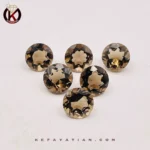 کوارتز دودی تراش round faceted کد 33 کیفیت A