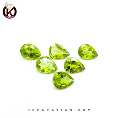 زبرجد تراش faceted pear کد 23