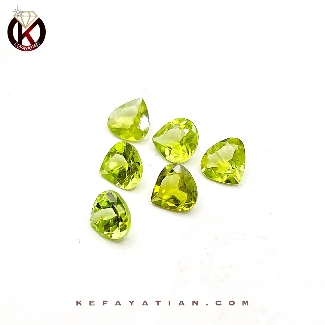 زبرجد تراش faceted pear کد 60