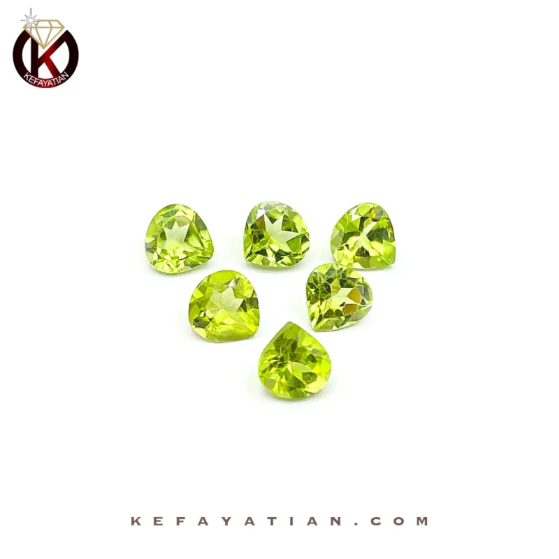 زبرجد تراش pear faceted کیفیت AA