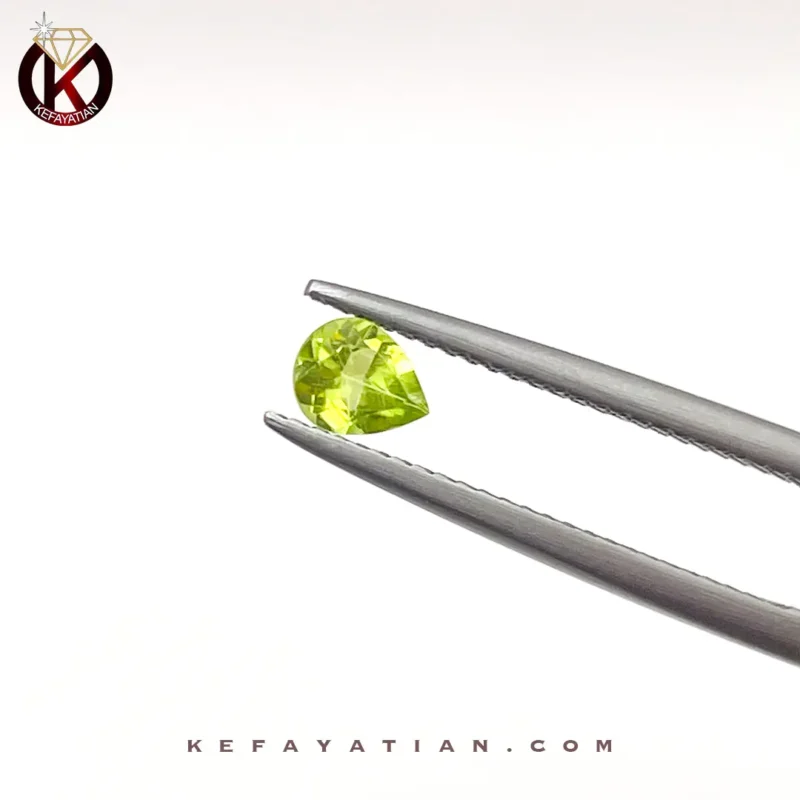 زبرجد تراشpear faceted ابعاد 4*5 mm