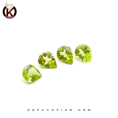 زبرجد تراش pear faceted کد 62