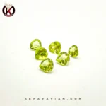 زبرجد تراش pear faceted کیفیت A ابعاد 4*4 mm