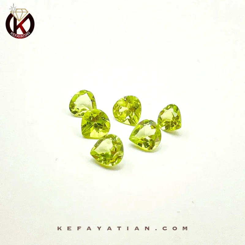 زبرجد تراش pear faceted کیفیت A ابعاد 4*4 mm